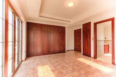 Empty corridor of building