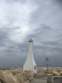 View of sign on beach