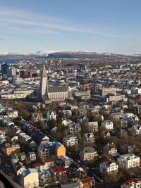 High angle view of cityscape