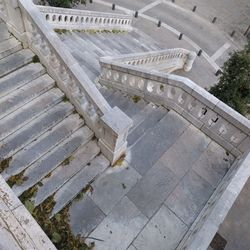 High angle view of staircase