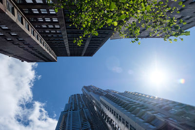 Low angle view of buildings against sky