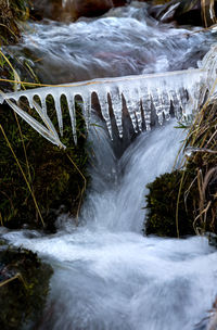 Scenic view of waterfall