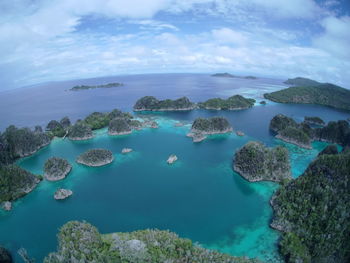 Panoramic view of sea against sky