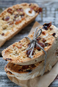 Close-up of biscotti