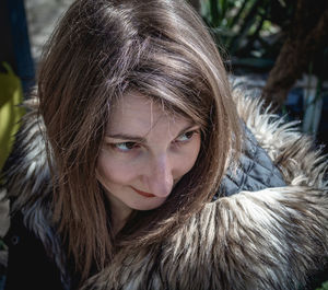 Close-up portrait of woman