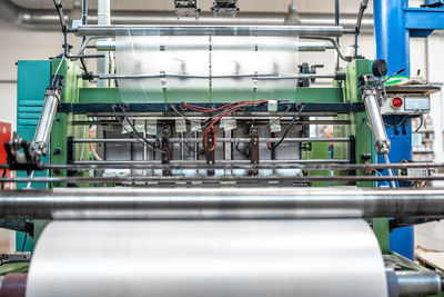 Low angle view of man standing in factory