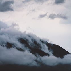 Low angle view of cloudy sky