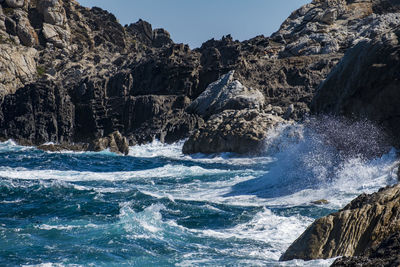 Landscape on the coast of cap de creus natural reserve on the costa brava in catalonia spain