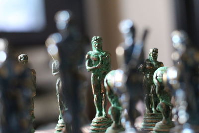 Close-up of chess pieces