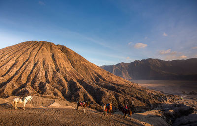 Panoramic view of desert against sky