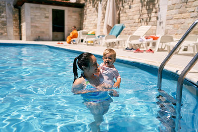 Women in swimming pool