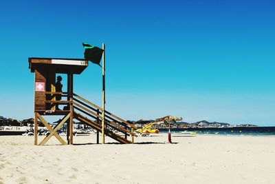 Scenic view of sea against blue sky