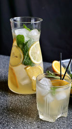 Close-up of drink on table