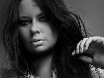 Close-up portrait of young woman