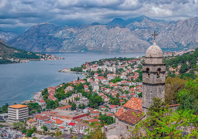 Bay of kotor. view from the top.