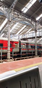 Train at railroad station platform