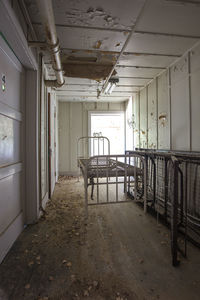 Empty corridor in abandoned building