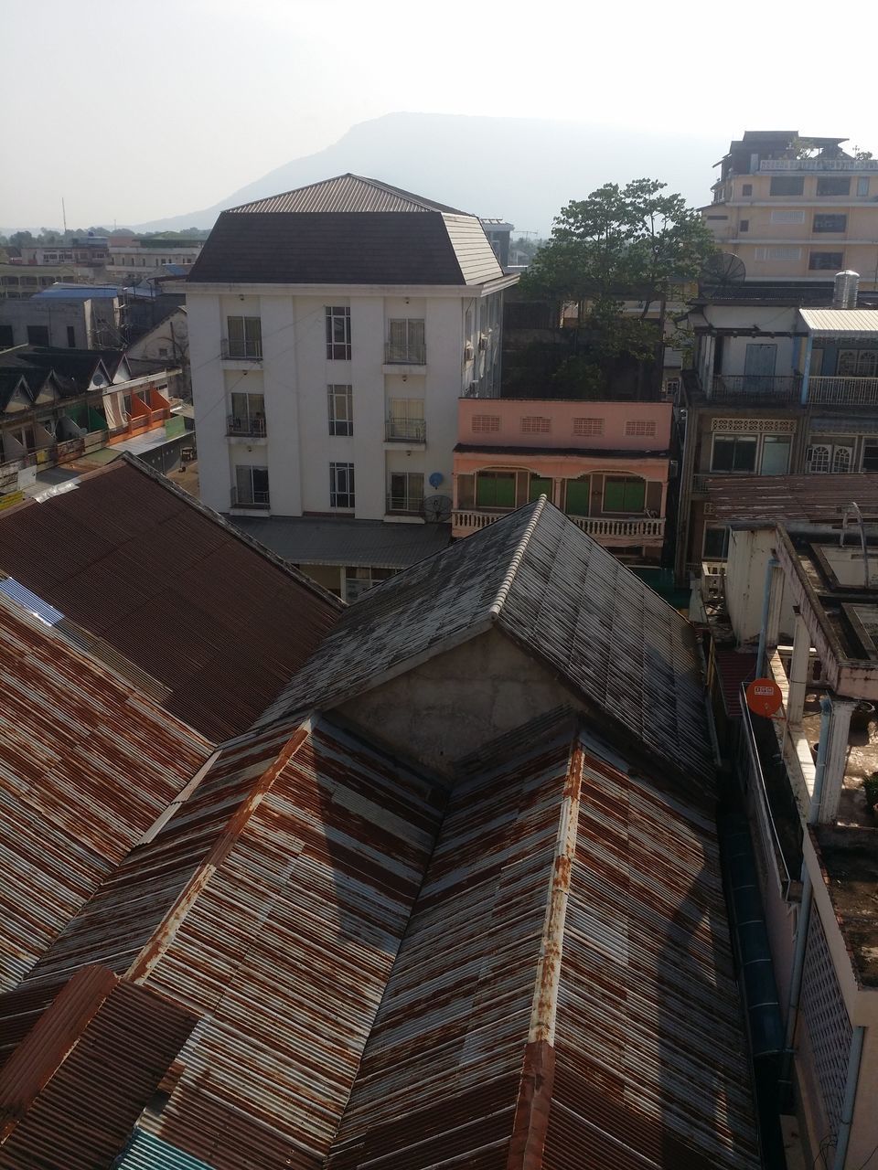 HIGH ANGLE VIEW OF RESIDENTIAL BUILDINGS