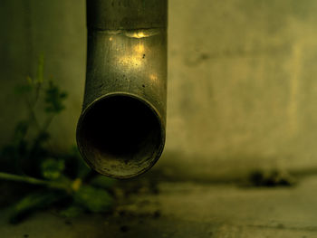 Close-up of rusty pipe