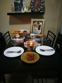 Table and chairs at home