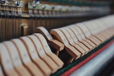 Close-up of piano keys