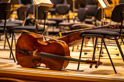 Cropped image of man playing violin