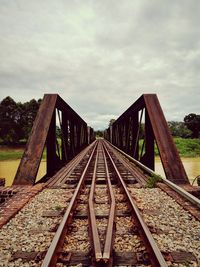 View of railroad tracks against sky