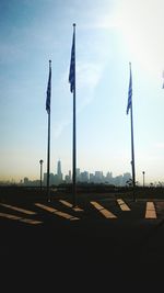 View of road against blue sky