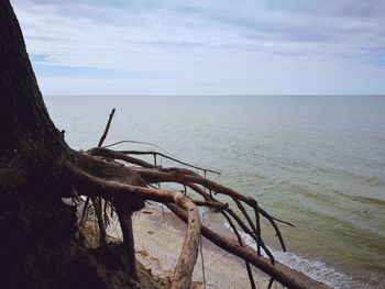 Close-up of sea against sky