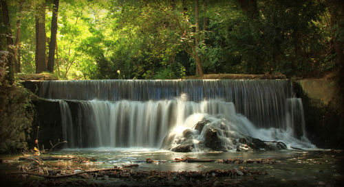 Scenic view of waterfall
