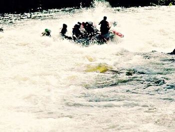 People enjoying at beach