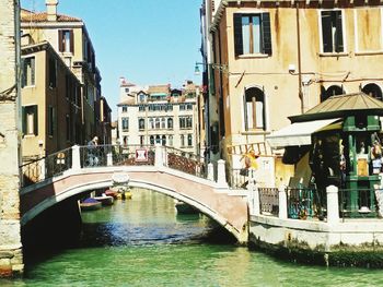 View of canal along buildings
