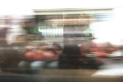 Blurred motion of city street