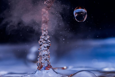 Close-up of water against sky