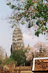 View of temple against trees