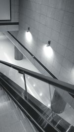 View of escalator