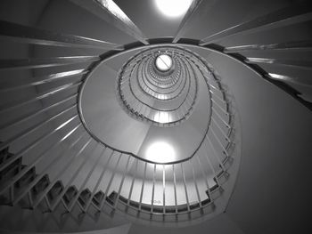 Low angle view of spiral staircase