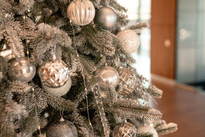 Close-up of christmas decorations