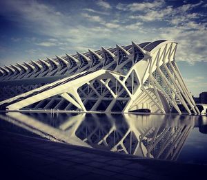 Low angle view of built structure against sky