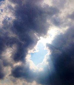 Low angle view of cloudy sky