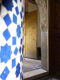 Close-up view of tiled floor