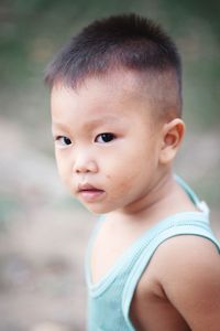 Close-up portrait of cute baby