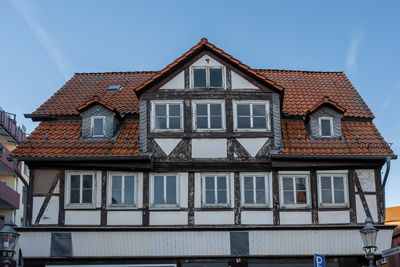 Low angle view of residential building