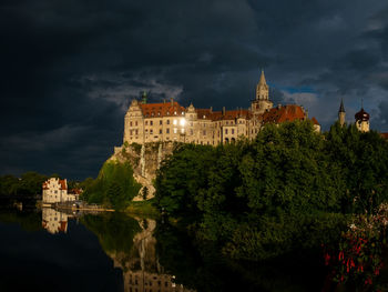 Hohenzollern castle in sigmaringen around sunset..