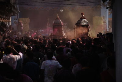 Group of people at temple