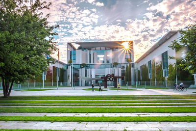 View of building with trees in background