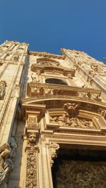 Low angle view of tower against clear sky