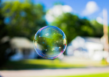 Close-up of soap bubble