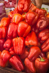 Close-up of tomatoes for sale at market stall