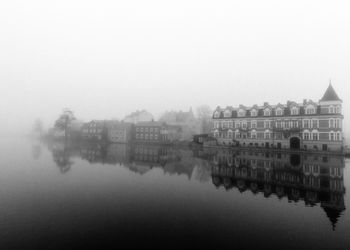 Reflection of buildings in water